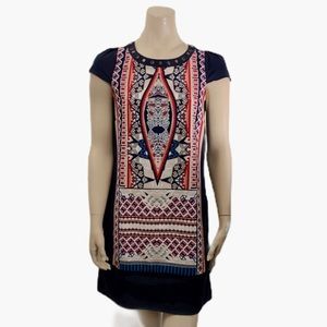 Dorothy Perkins Blue & Red Cap Sleeve Dress